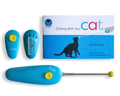 CAT SCHOOL Clicker Training Kit target stick extended for guiding cats through tricks