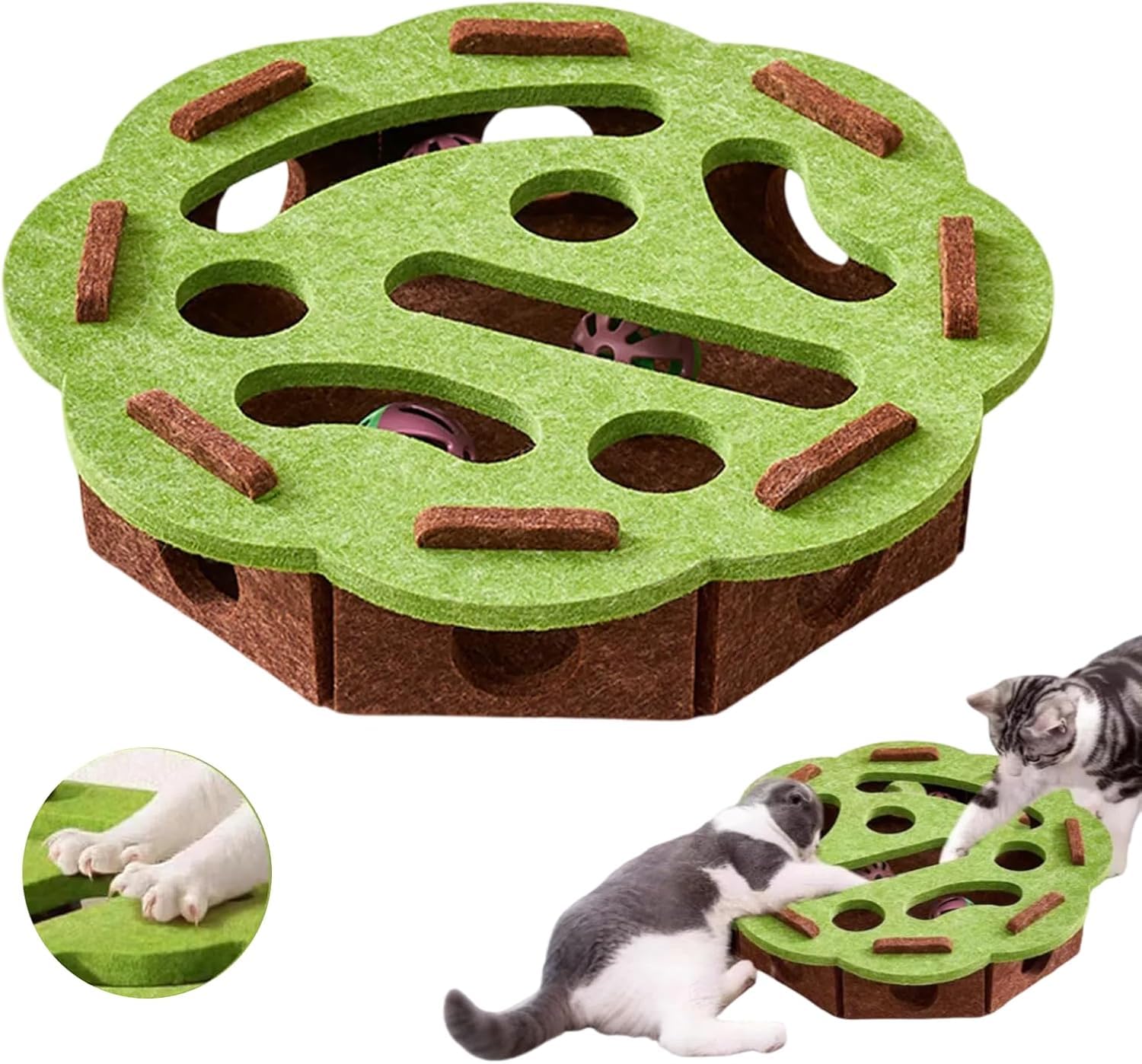 Cat Scratch Puzzle Box cover shows a durable enclosure for indoor cats' nail care and enrichment.