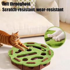 Cat Scratch Puzzle Box nail surface lets cats file nails through natural scratching.