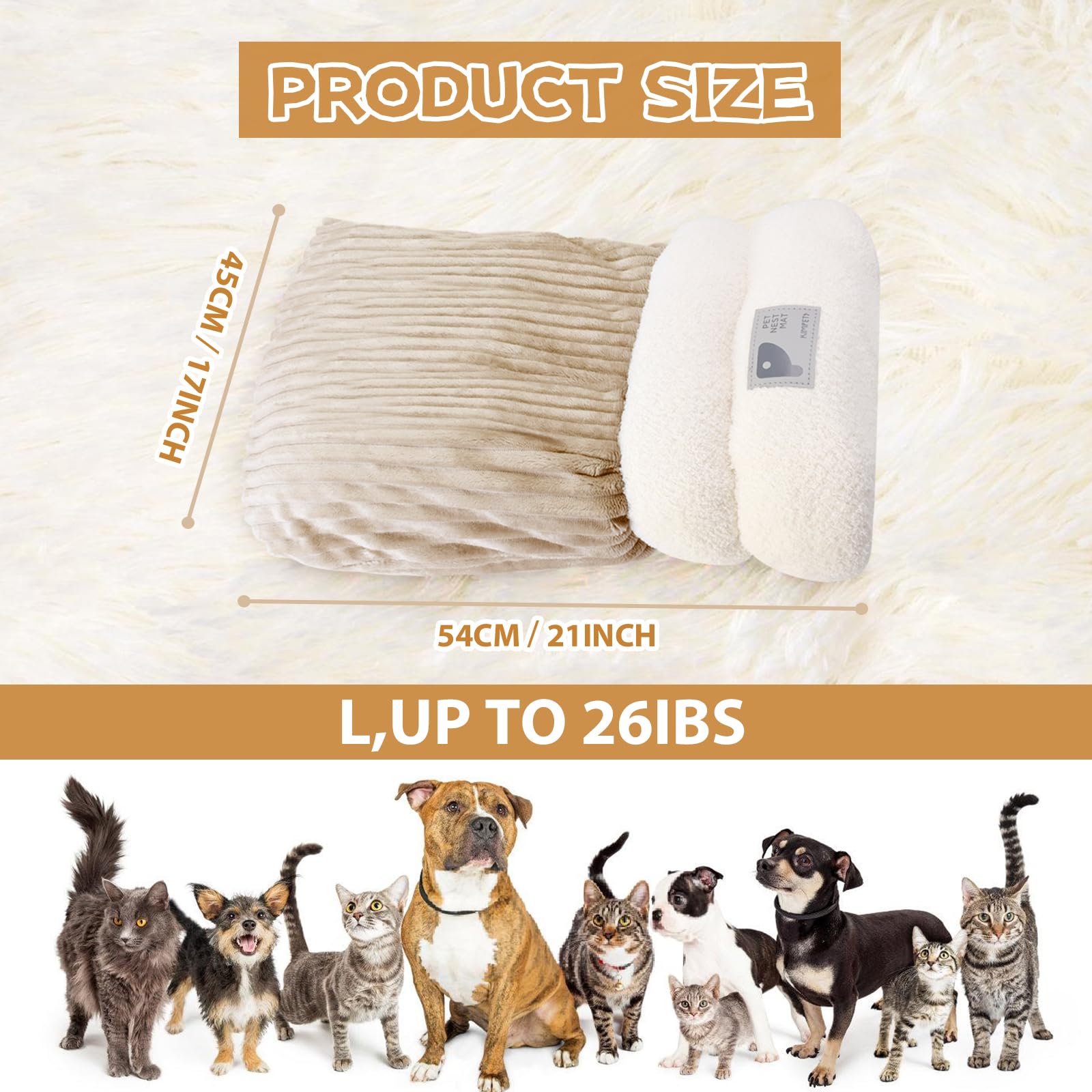 Cat Sleeping Bag 360-wrap design surrounds your pet for secure resting