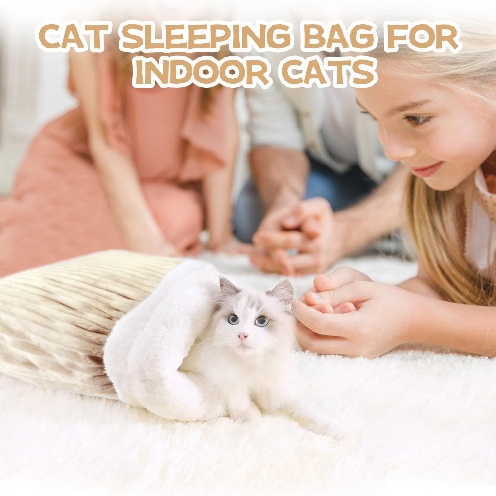 Cat Sleeping Bag large size 21x18 inches fits bigger indoor cats