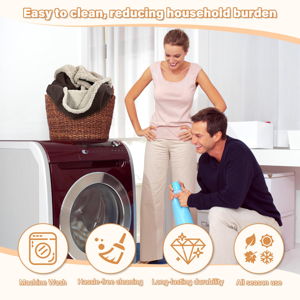 Catalonia waterproof-bed-blanket-easy-care finish is machine washable.