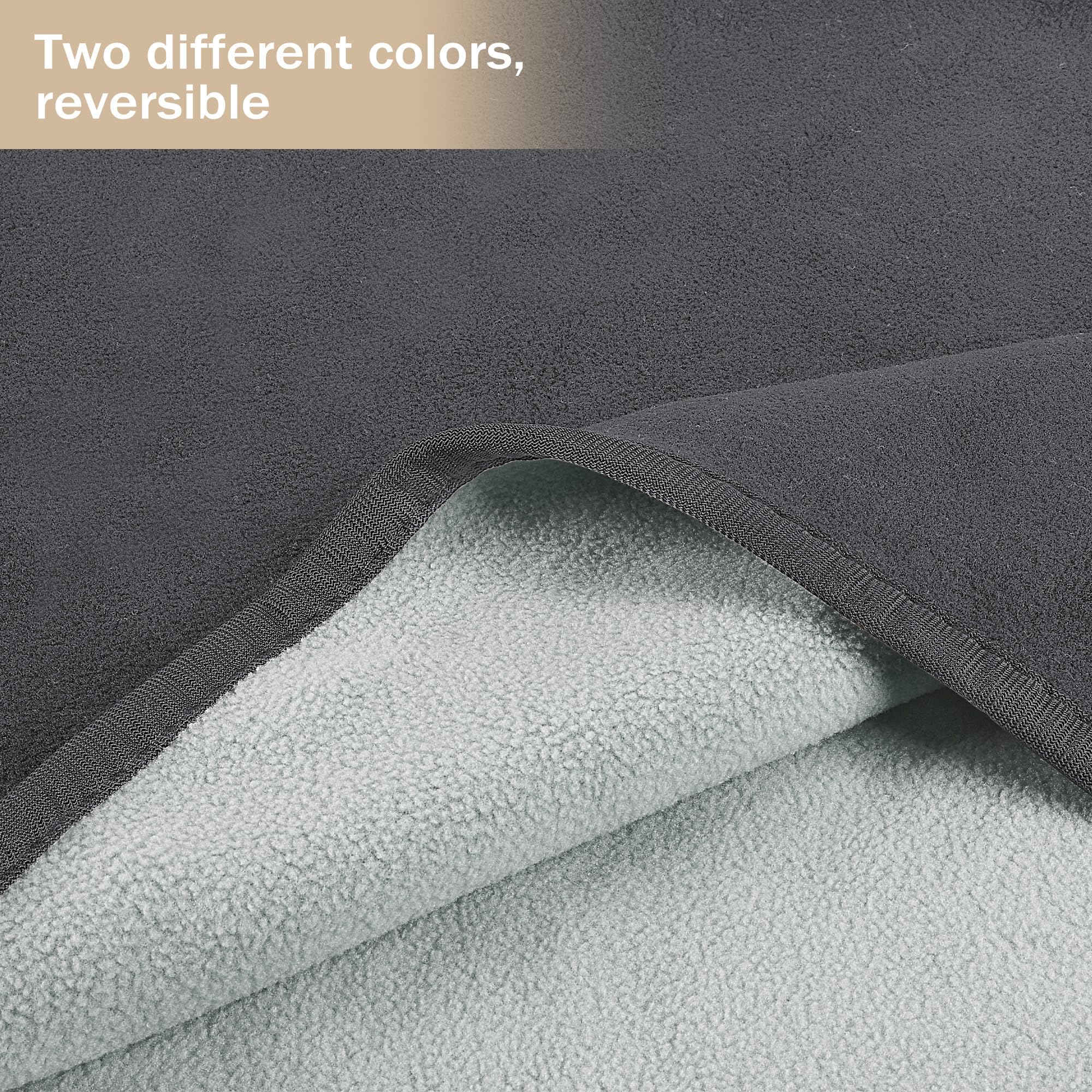 Catalonia waterproof blanket reversible fleece shows dual textures for versatile styling.