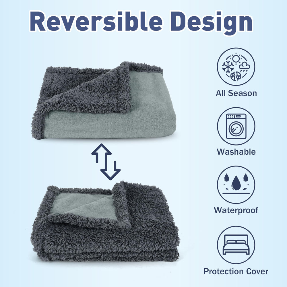 Catalonia waterproof blanket soft fleece side delivers warm comfort during evenings.