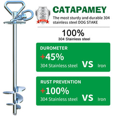 Catapamey heavy-duty anchors secured in soil for stable setup.