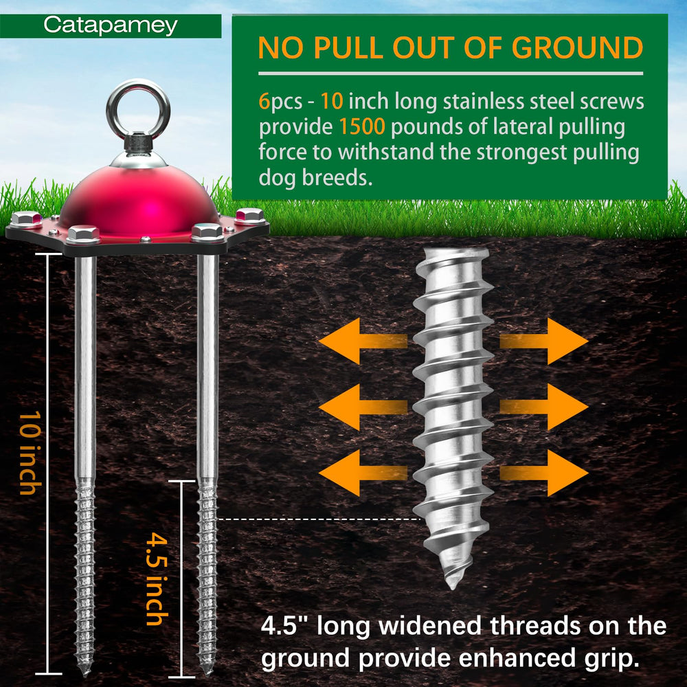 Catapamey heavy-duty yard dog run kit for multiple pets