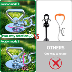 Catapamey stainless steel rod with soft grip enhances ease of setup