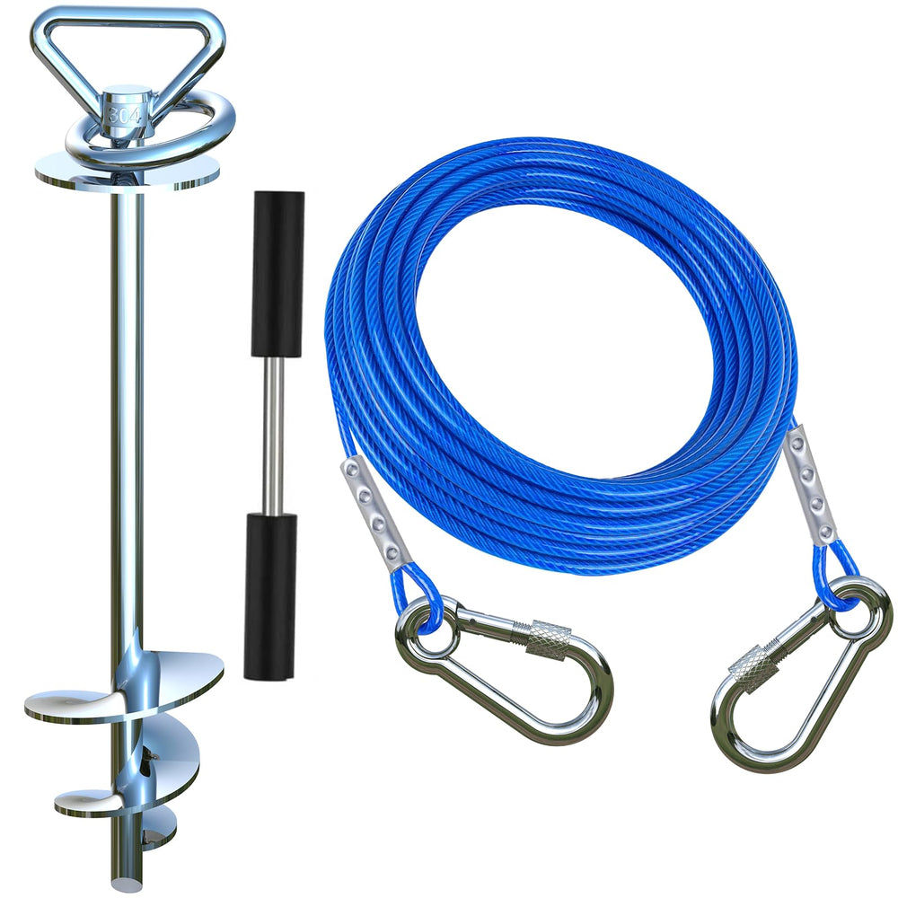 Catapamey stake installation is easy with auger-style blades.