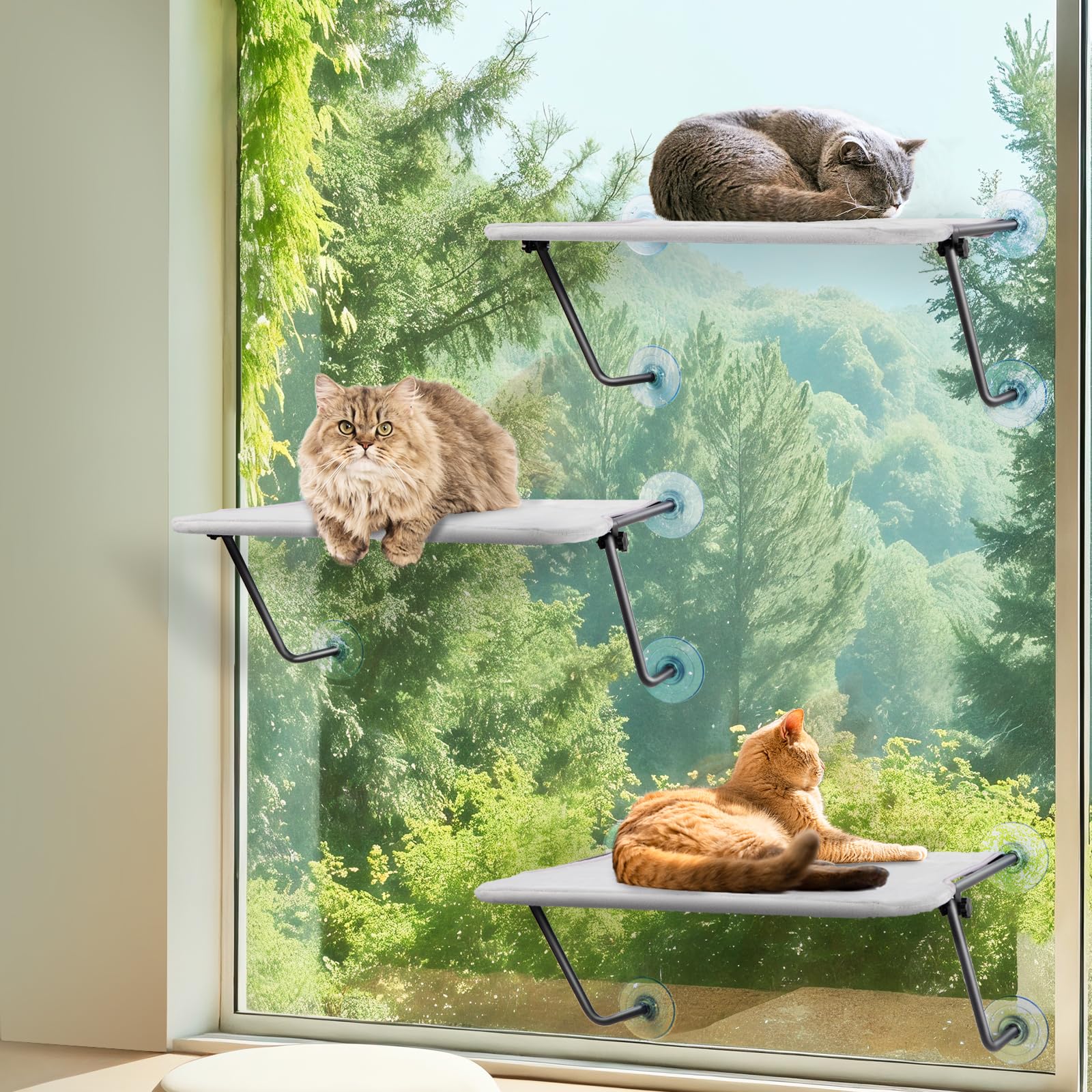 CatAve durable metal frame supports larger cats with steady comfort.