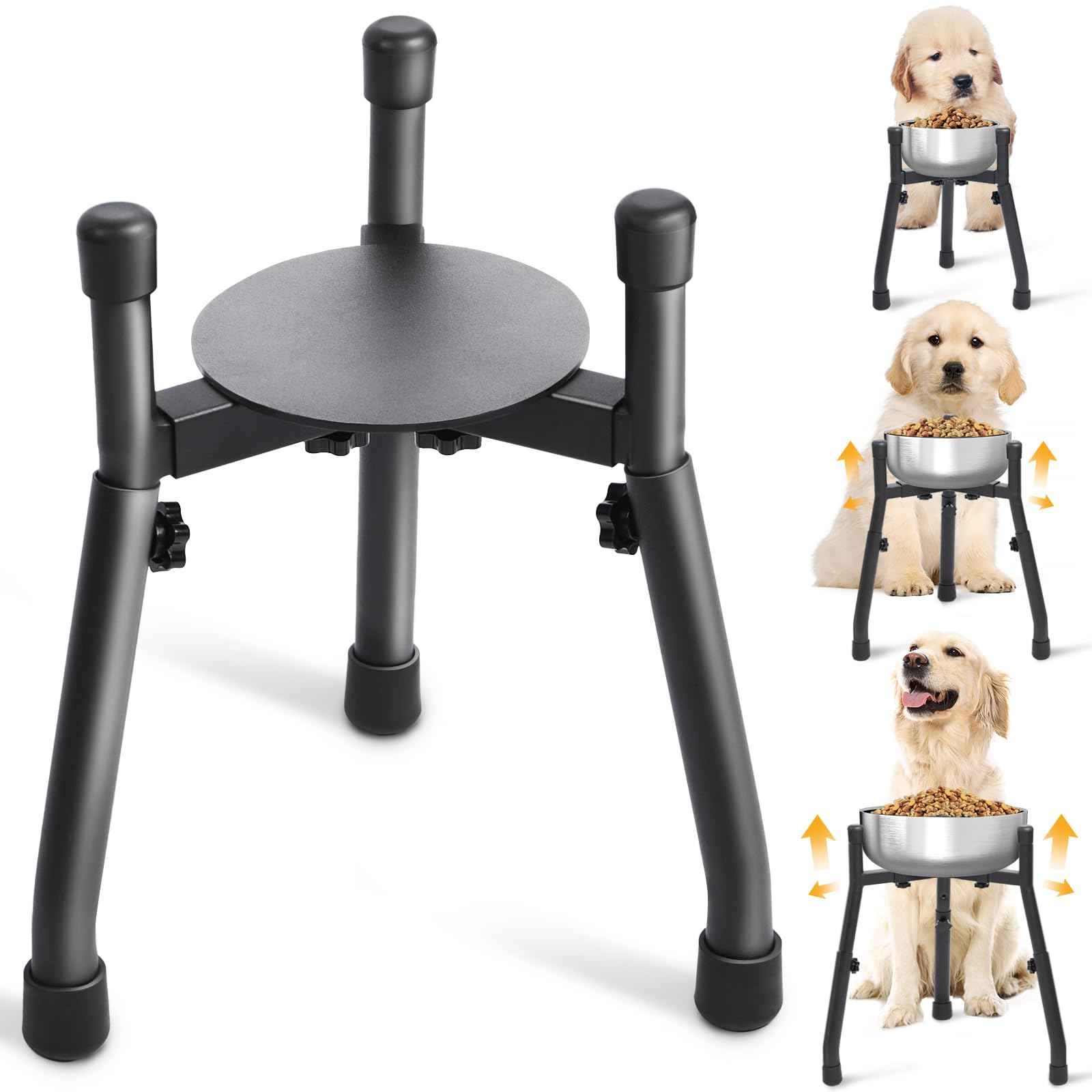 CatAve elevated dog bowl stand overview — sturdy frame for comfortable feeding.