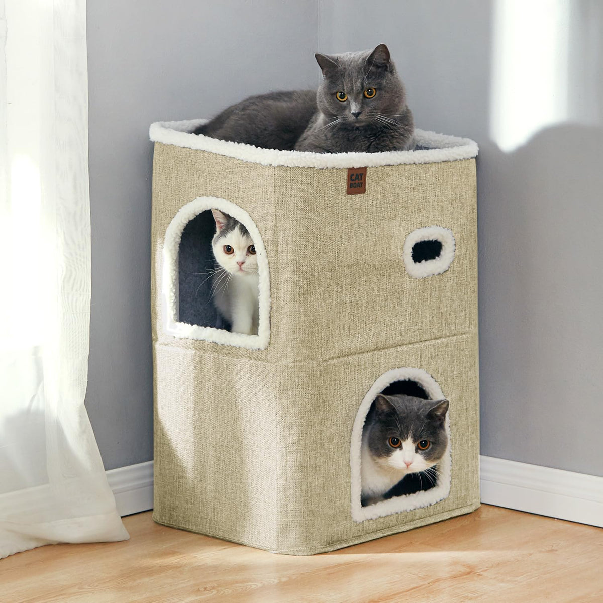 CATBOAT 2-storey cat house interior bed for cozy naps