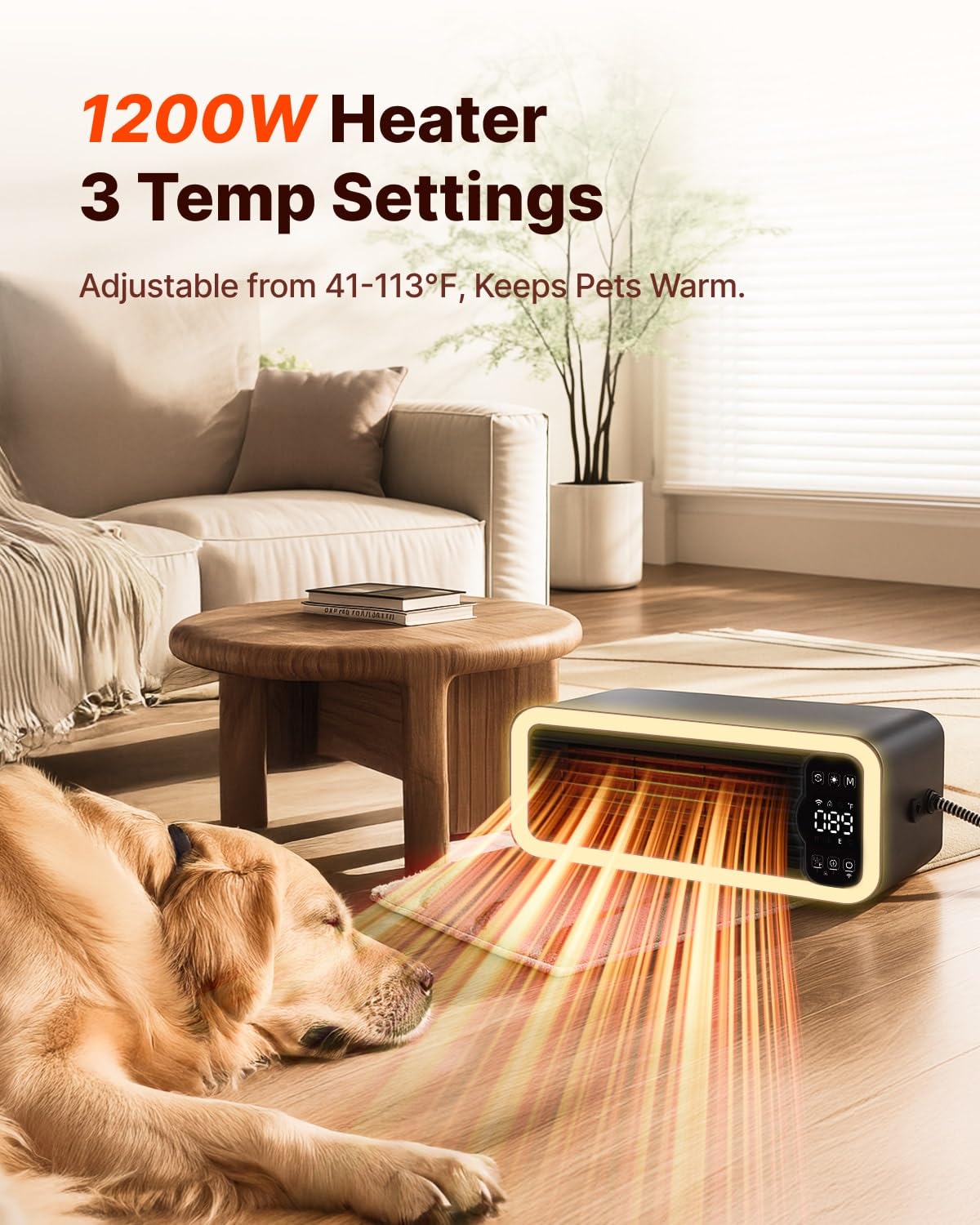 CATBOAT remote-control heater with app access enables convenient climate control.