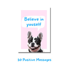 CATCHYOURDREAMS Dogs Against Anxiety wallet card in hand for on the go relief.