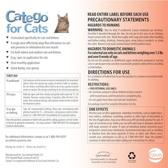 Catego for Cats kills fleas in 6 hours after application