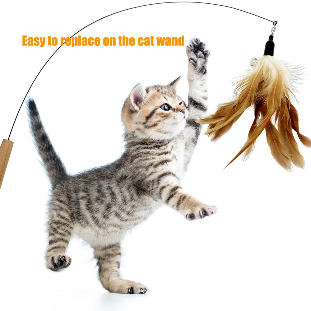 CATENEED cat wand refill soft feathers for engaging chase sessions