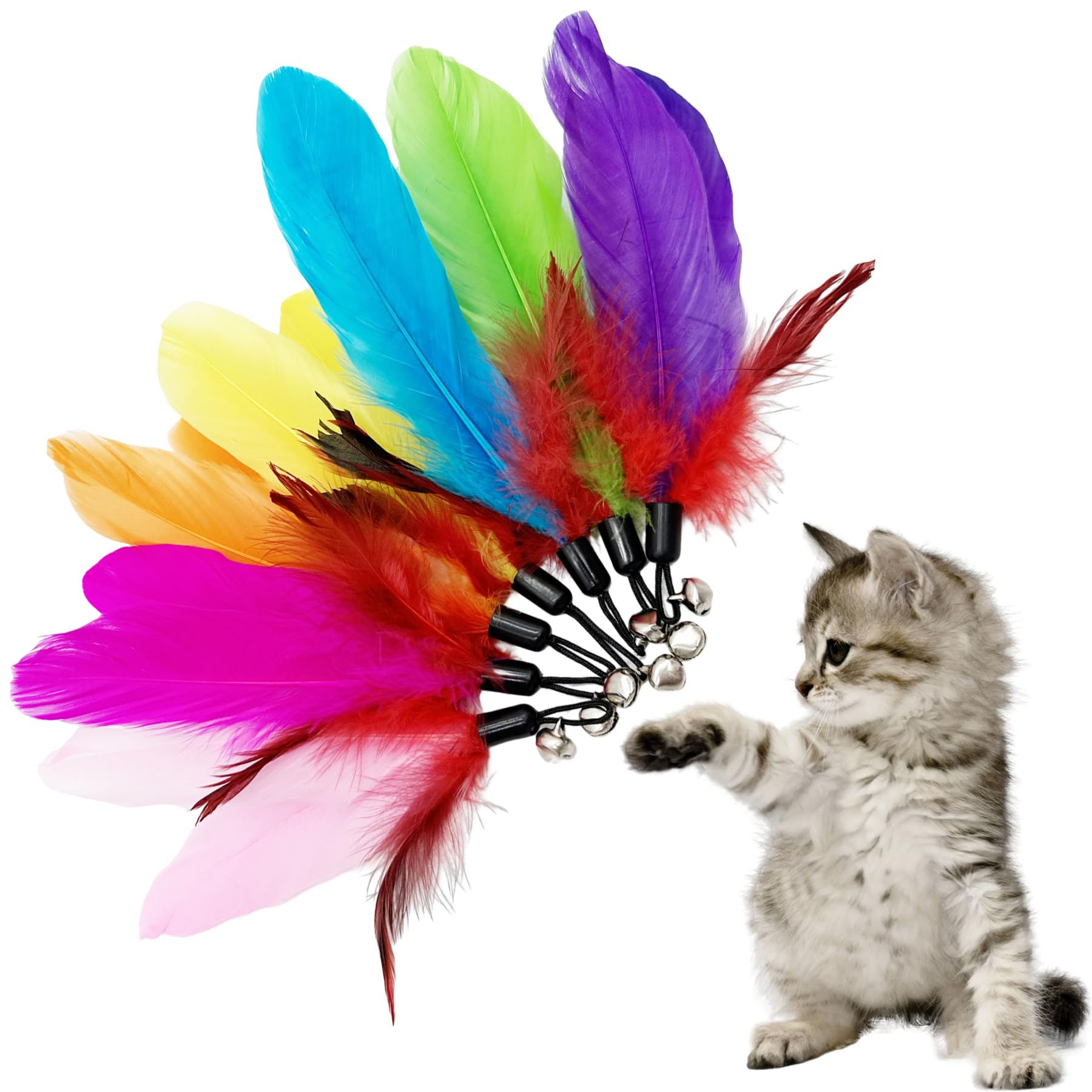 CATENEED cat feather refill polyester blend provides durable, flexible play