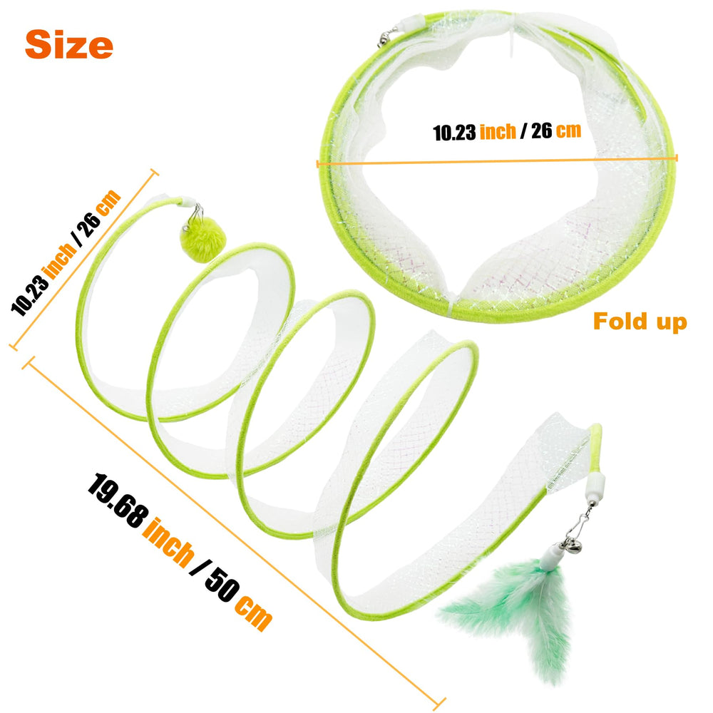 CATENEED Self-Play Spiral Tunnel Green Bright Colors attract curiosity and play