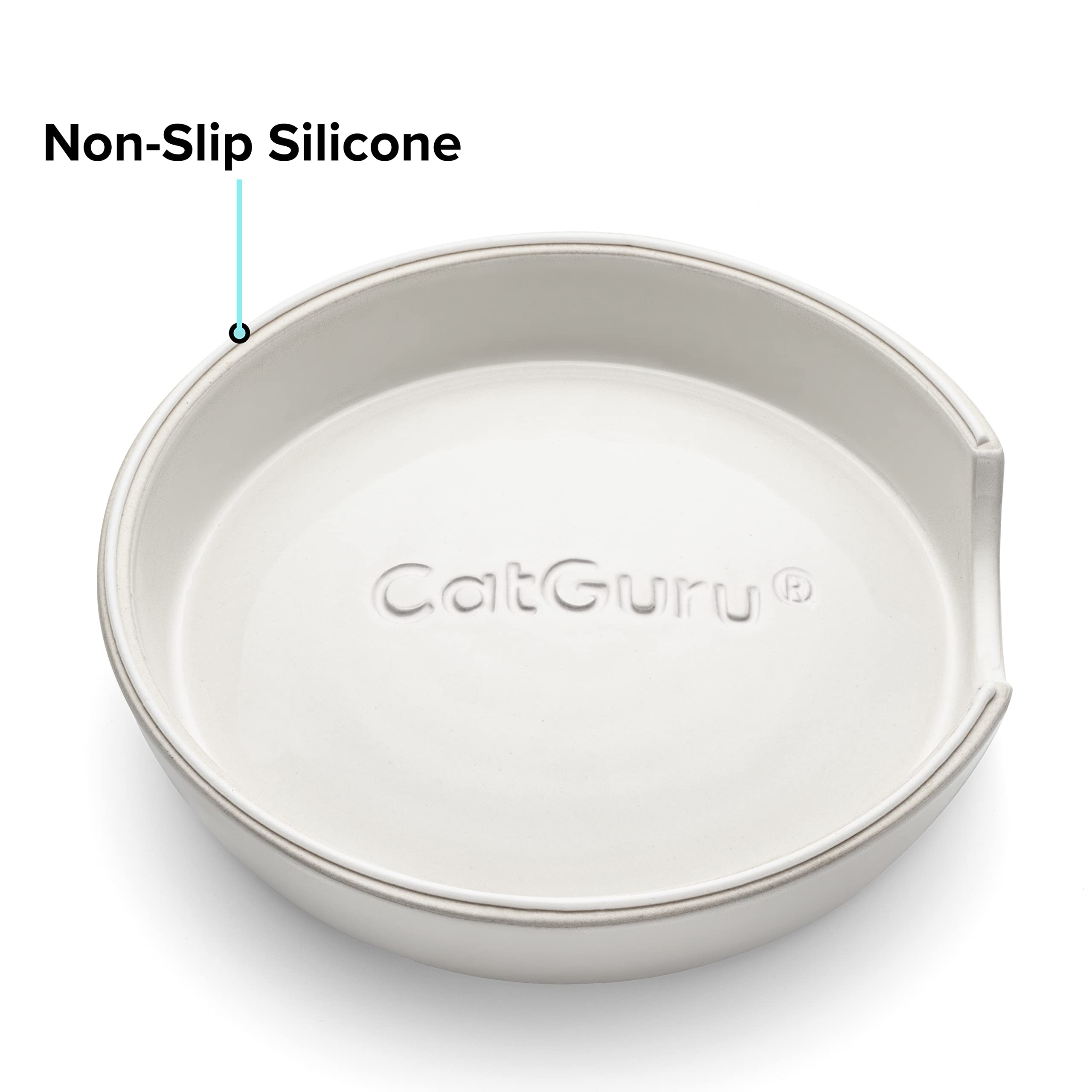 CatGuru dishwasher and microwave-safe bowl for easy cleaning.