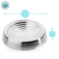 CatGuru stainless steel 5oz bowls durable and hygienic for pet feeding.