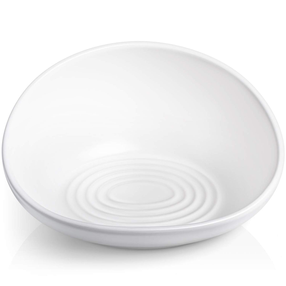 CatGuru ceramic no-spill bowl with raised back keeps feeding area tidy