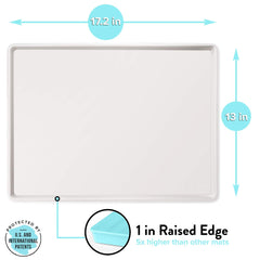CatGuru Cat Food Mat waterproof tray supports clean feeding with water containment.