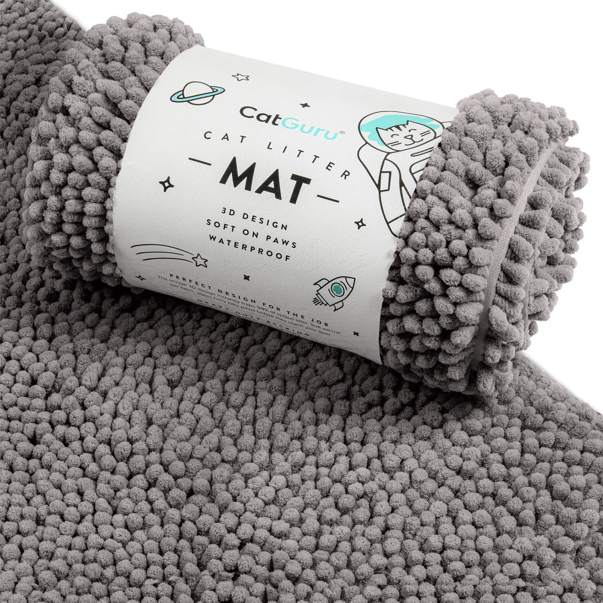 CatGuru Litter Mat 3D design traps more litter for cleaner floors.