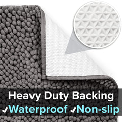CatGuru Litter Mat non-slip backing keeps mat steady on floors.
