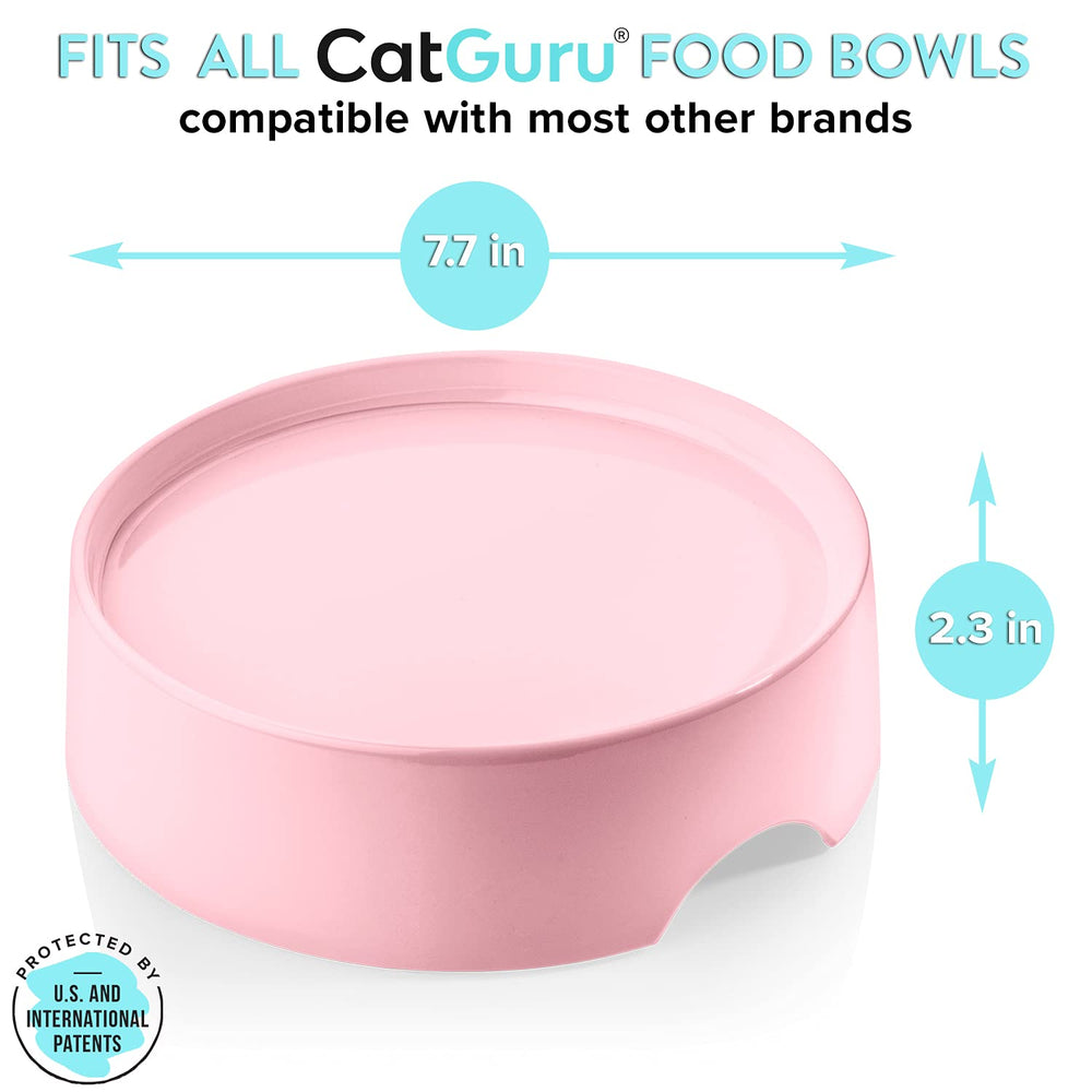 CatGuru Food Table top view shows compact design reducing reach and neck strain during meals.