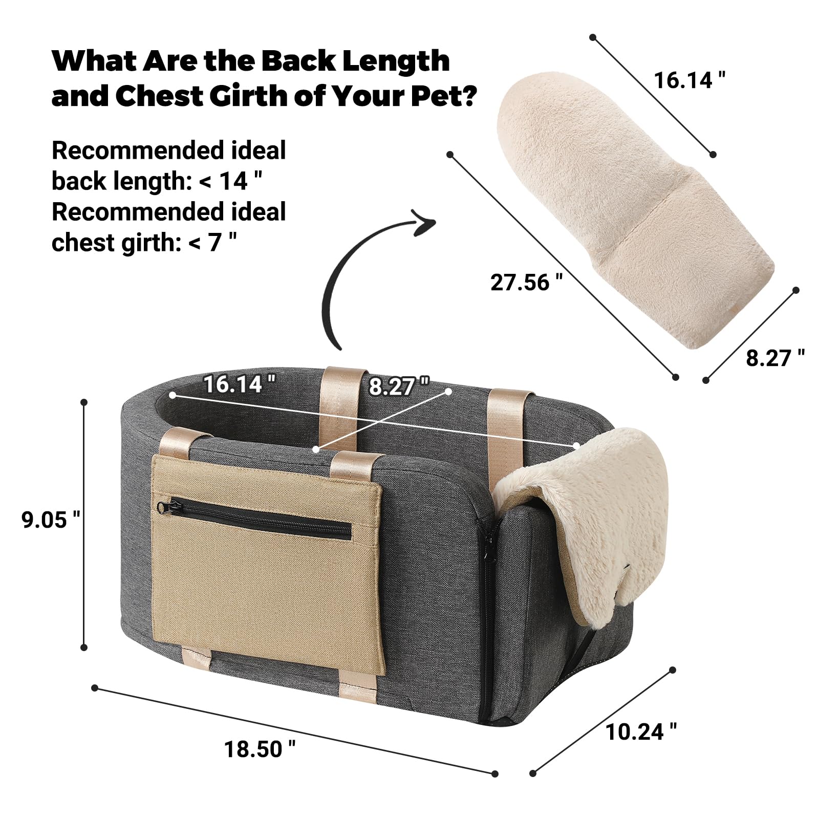 Cathpetic Console Dog Seat Durable Frame emphasizes long-lasting support for small dogs and cats