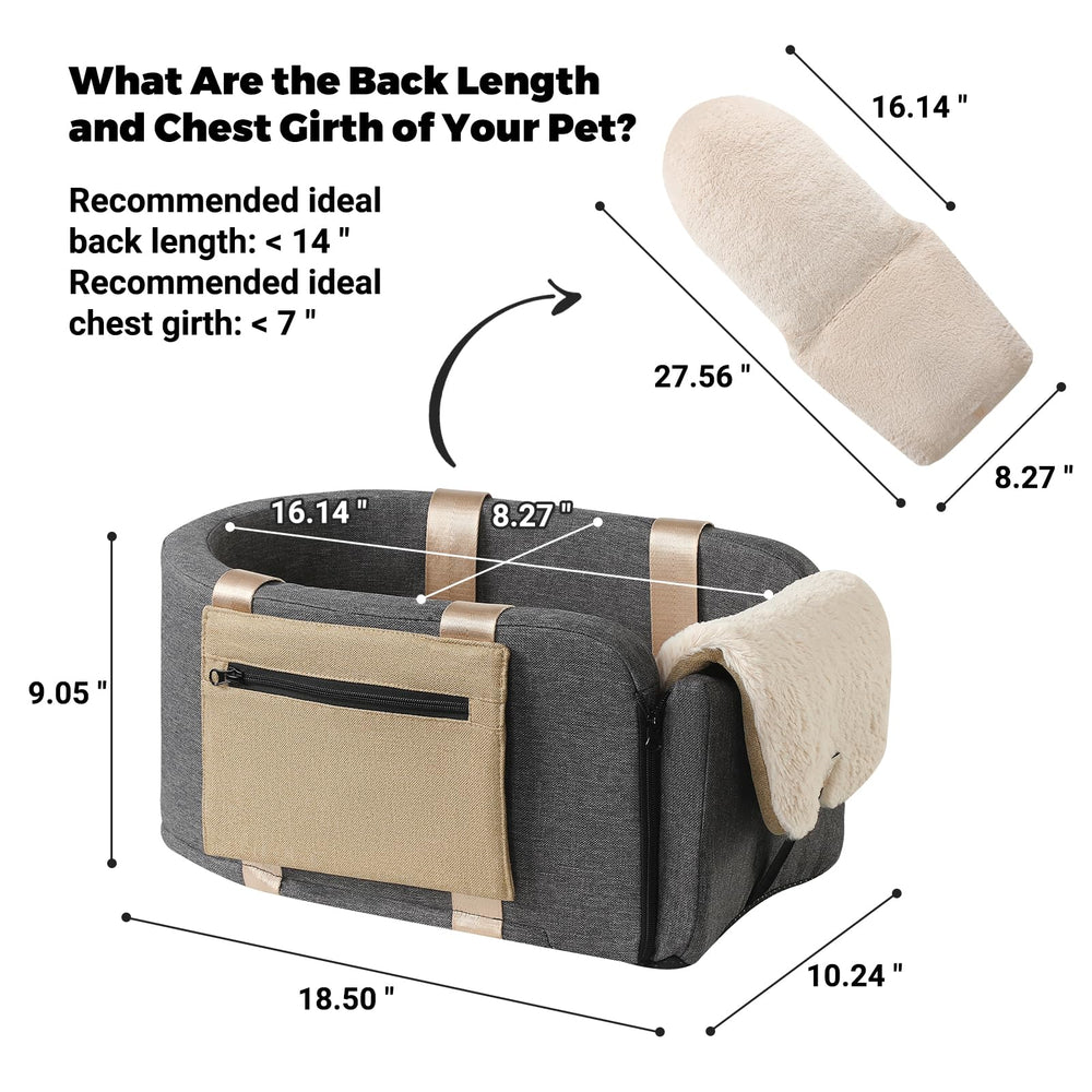 Cathpetic Console Dog Seat Durable Frame emphasizes long-lasting support for small dogs and cats