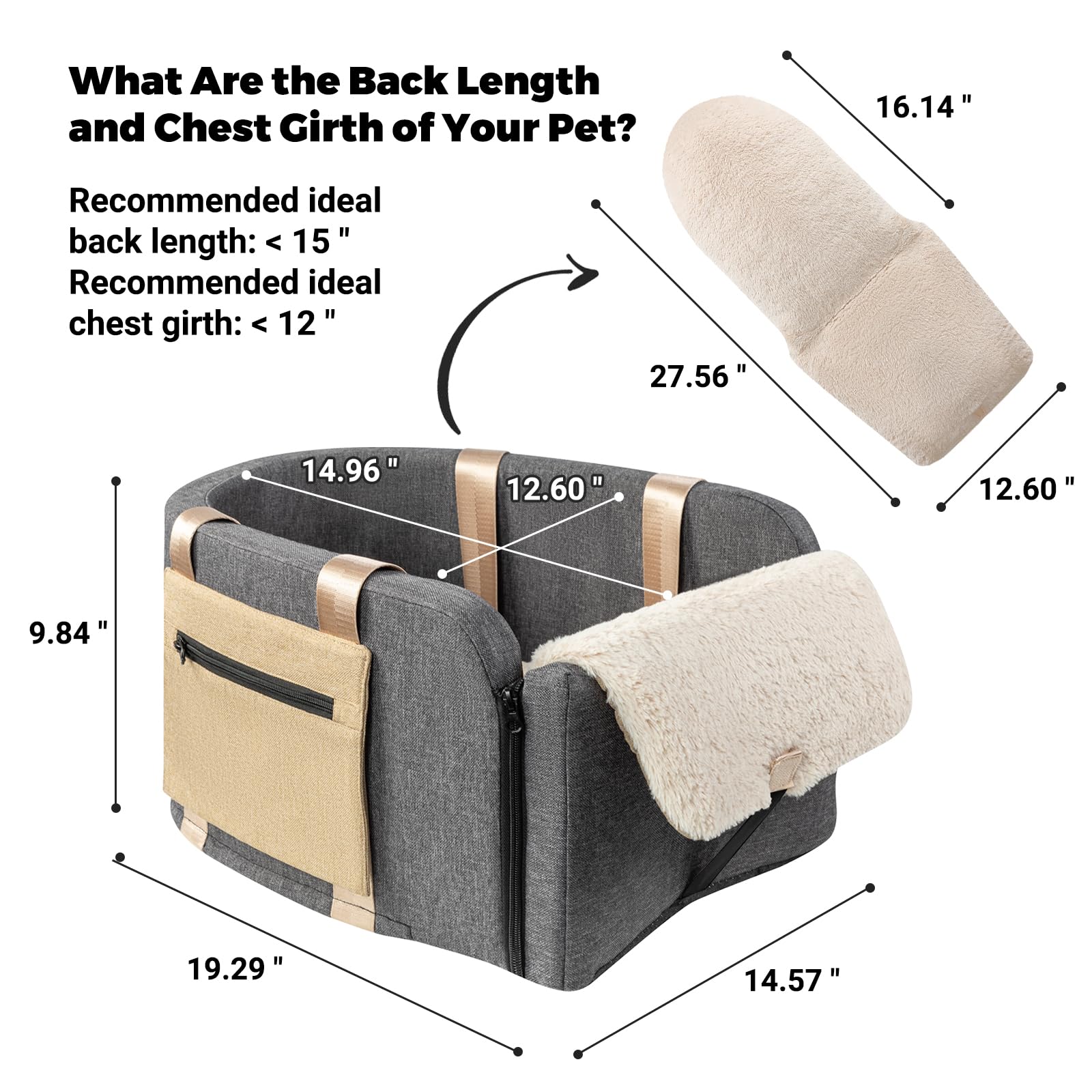 Cathpetic seat cushion is machine washable for easy cleanup after trips.