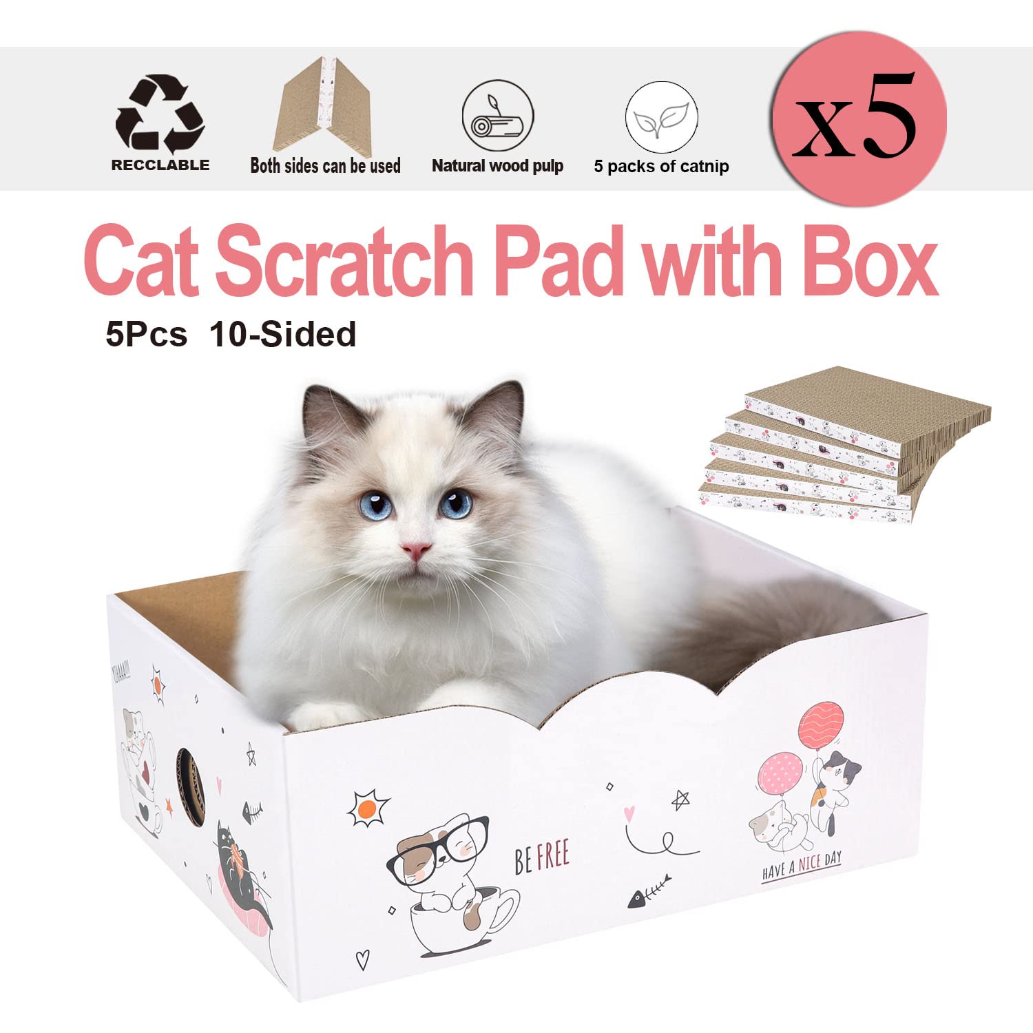 Catinarla durable cardboard scratch pad withstands active claws and daily use.