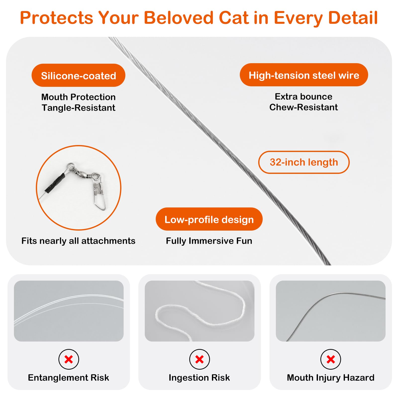 Catisfy cat wand toy storage pouch keeps all parts neatly organized