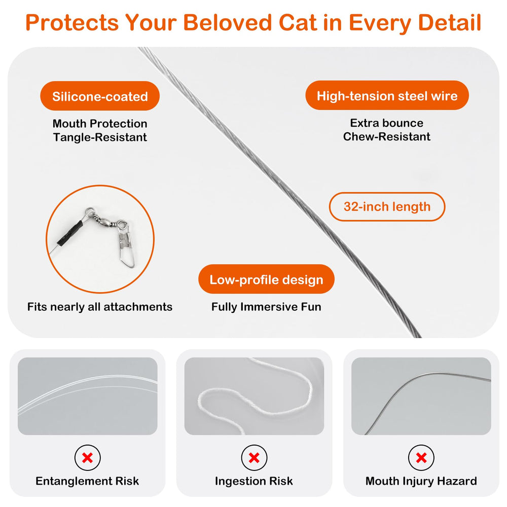 Catisfy cat wand toy storage pouch keeps all parts neatly organized