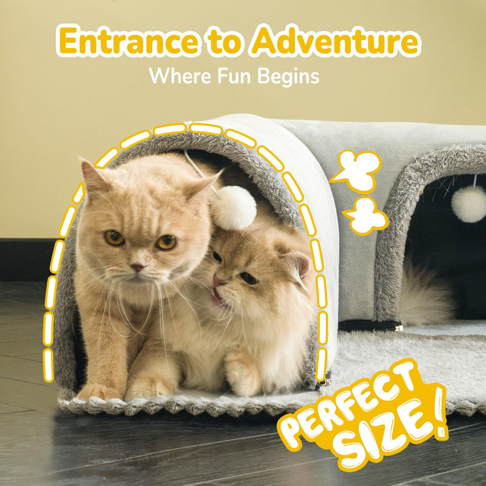 CATISM Cat Bed Anti-slip bottom keeps it steady during enthusiastic play