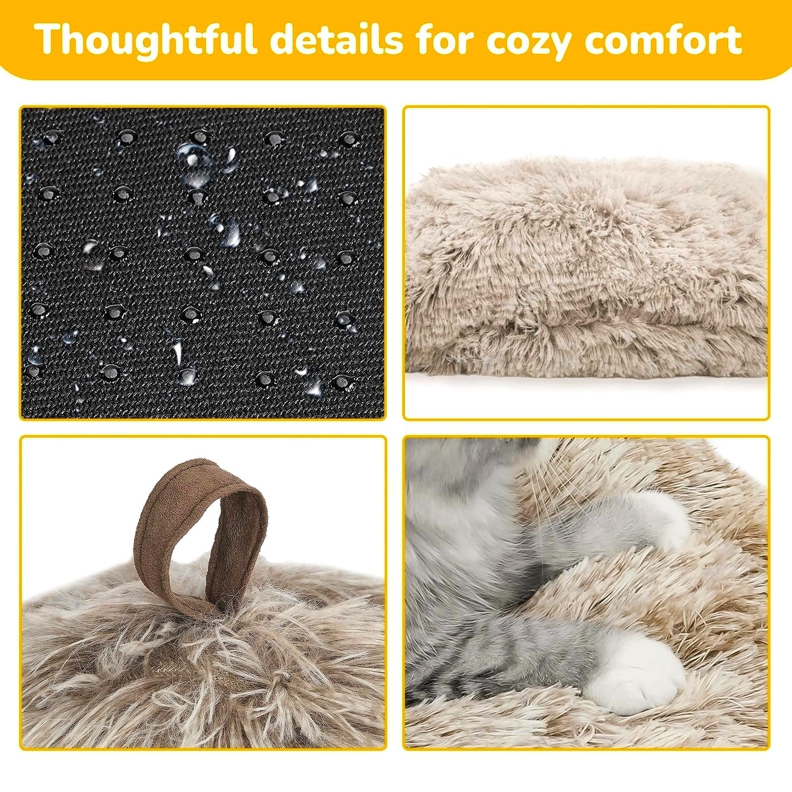 CATISM Cat Bed ultra-soft plush fabric delivers warm, comforting naps.