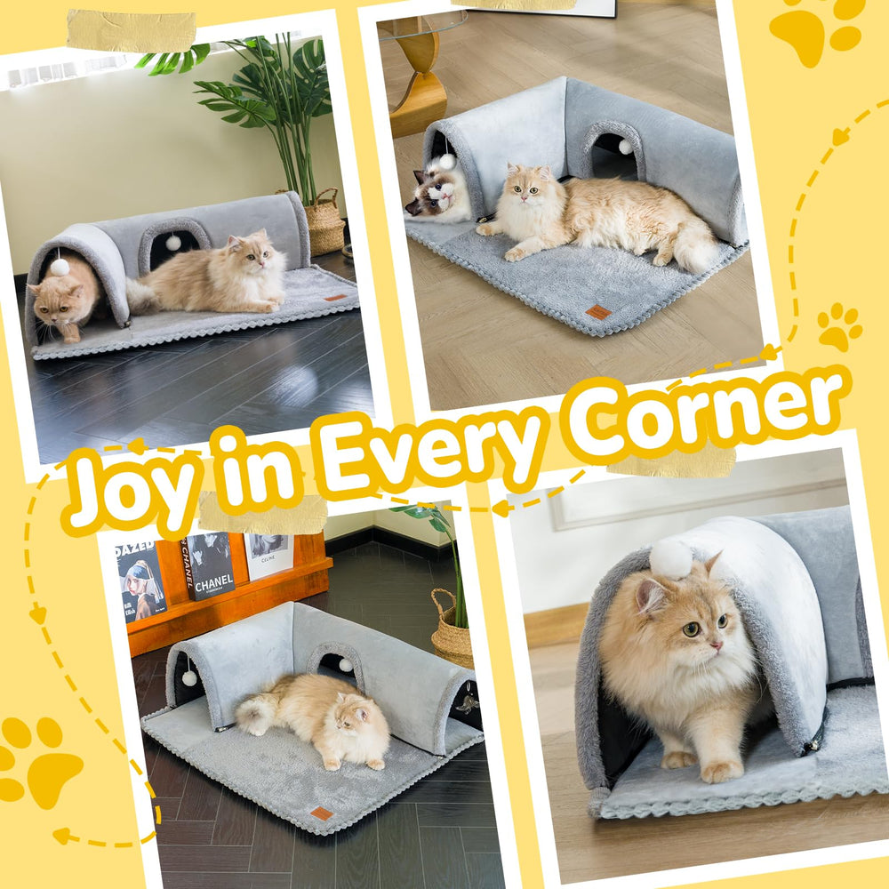 CATISM Cat Bed with Tunnel is easy to clean and store after adventures