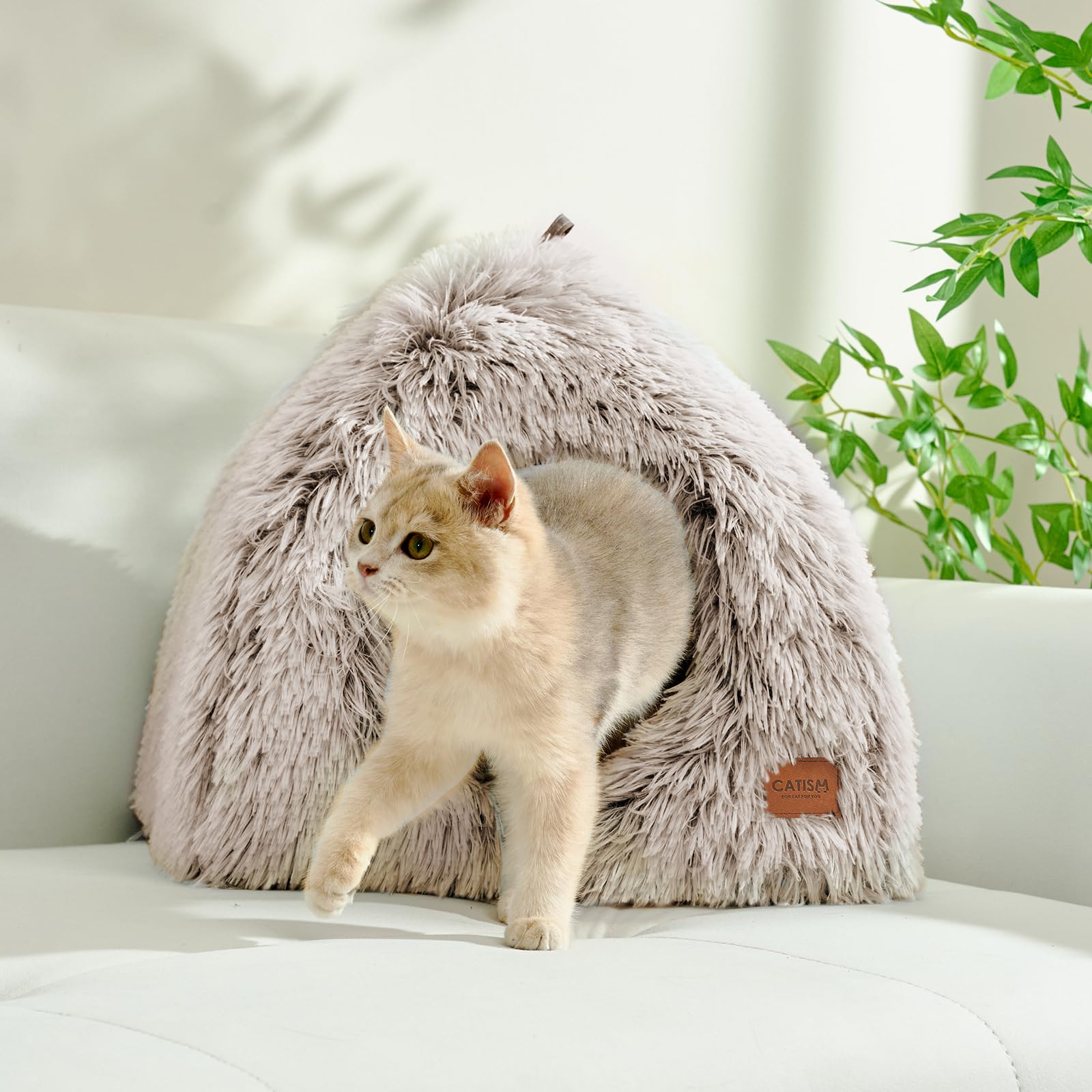 CATISM Cat Bed foldable 2-in-1 design simplifies storage.