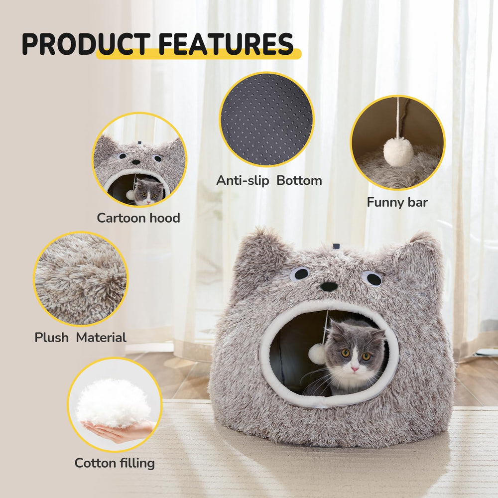 CATISM Cat Bed oxford-bottom non-slip base keeps the bed steady on floors.