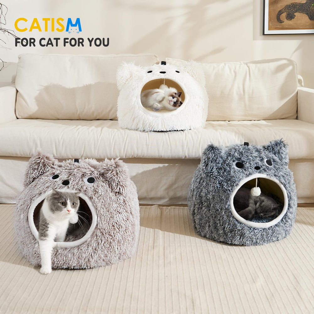 CATISM Cat Bed washable materials simplify maintenance after playful sessions.