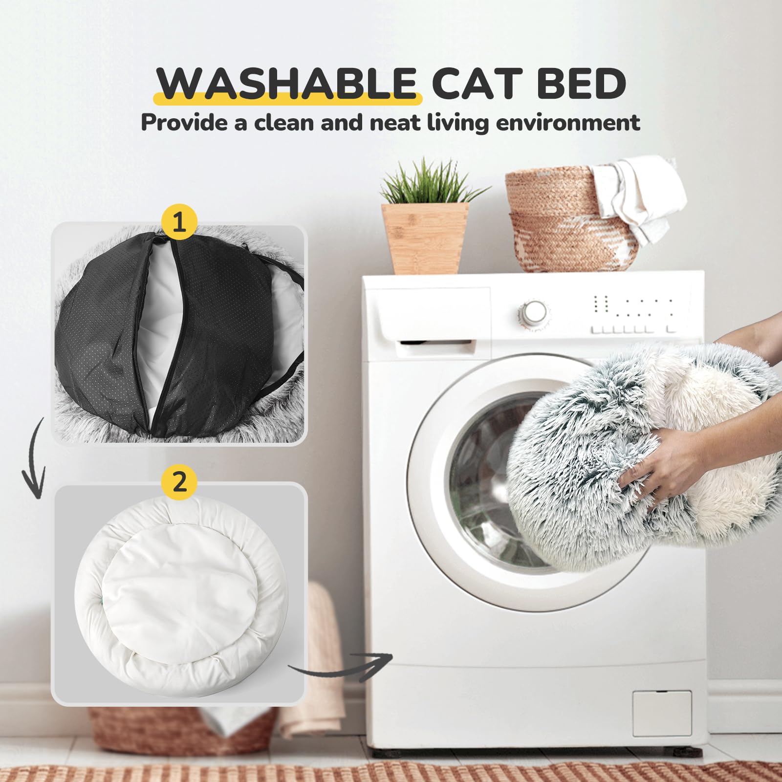 CATISM Removable bottom feature enables easy machine washing