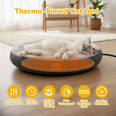 CATISM self-heating bed with temperature control for tailored warmth.
