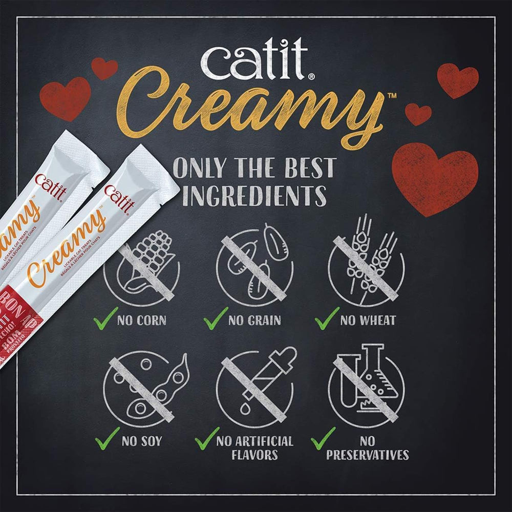 Catit Creamy Lickable Treat 72-tube pack for multi-cat households.