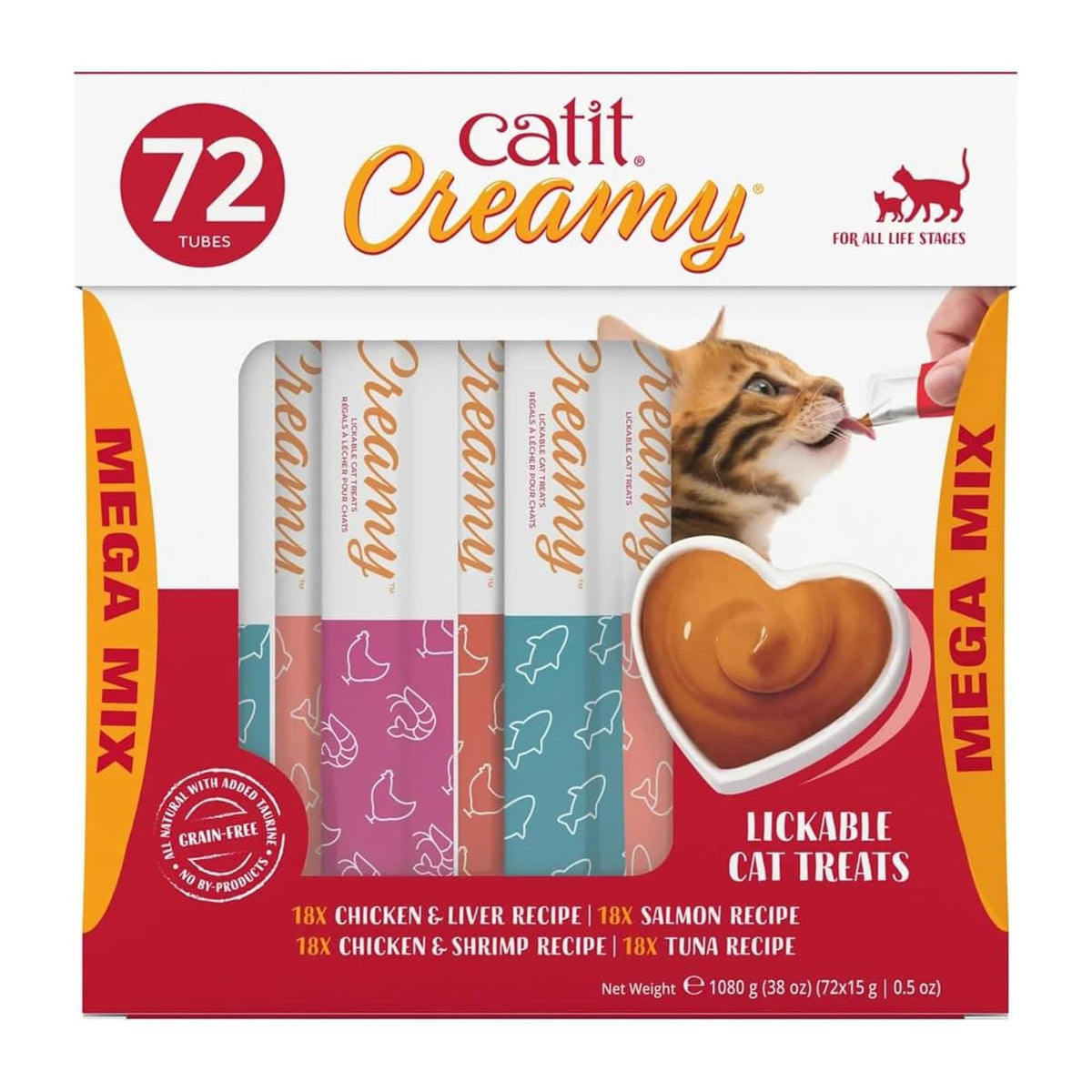 Catit Creamy Lickable Treats in hand for interactive bonding and rewards.