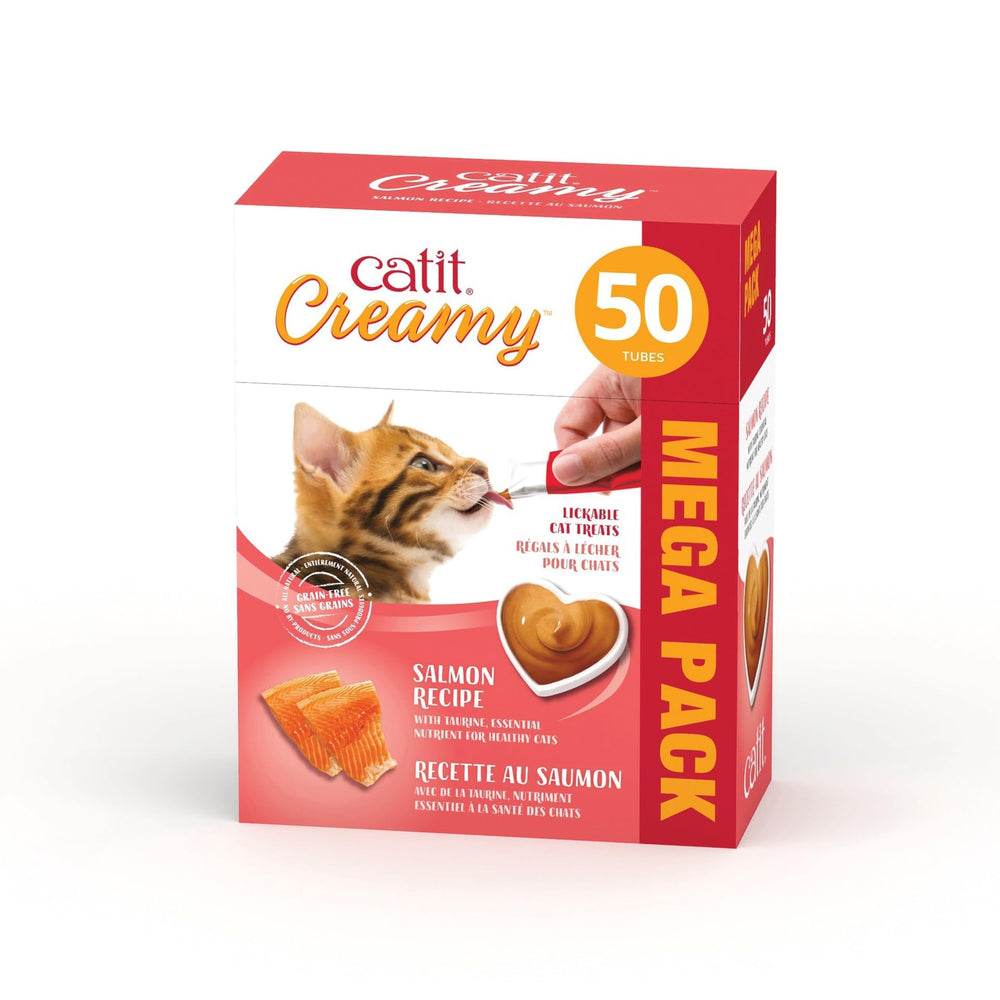 Catit Creamy treat as a dry food topping for variety.