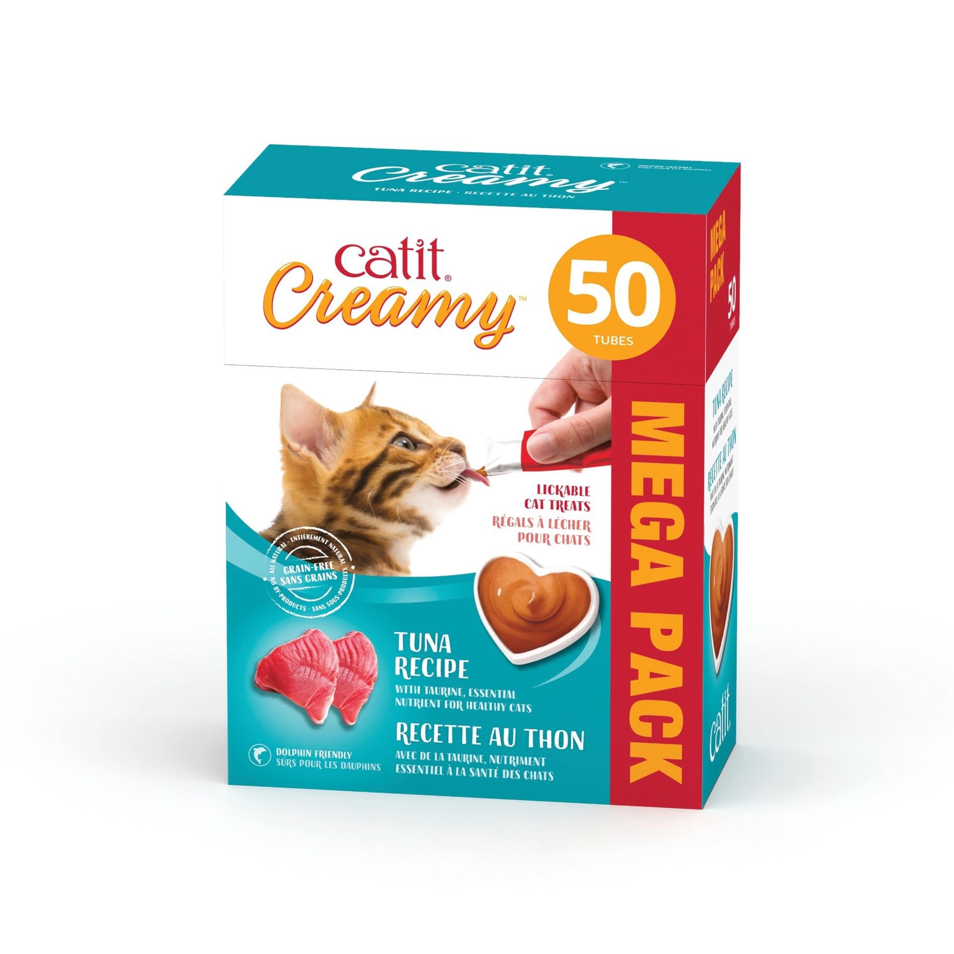 Catit Creamy treat hydrating snack for indoor cats.
