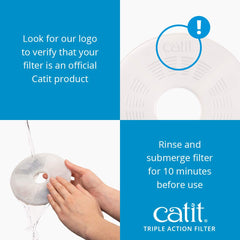 Catit mesh filtration detail catching debris to keep water clear