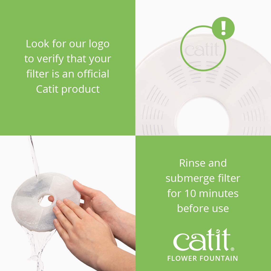 Catit Flower Fountain BPA-free materials ensure safe hydration.