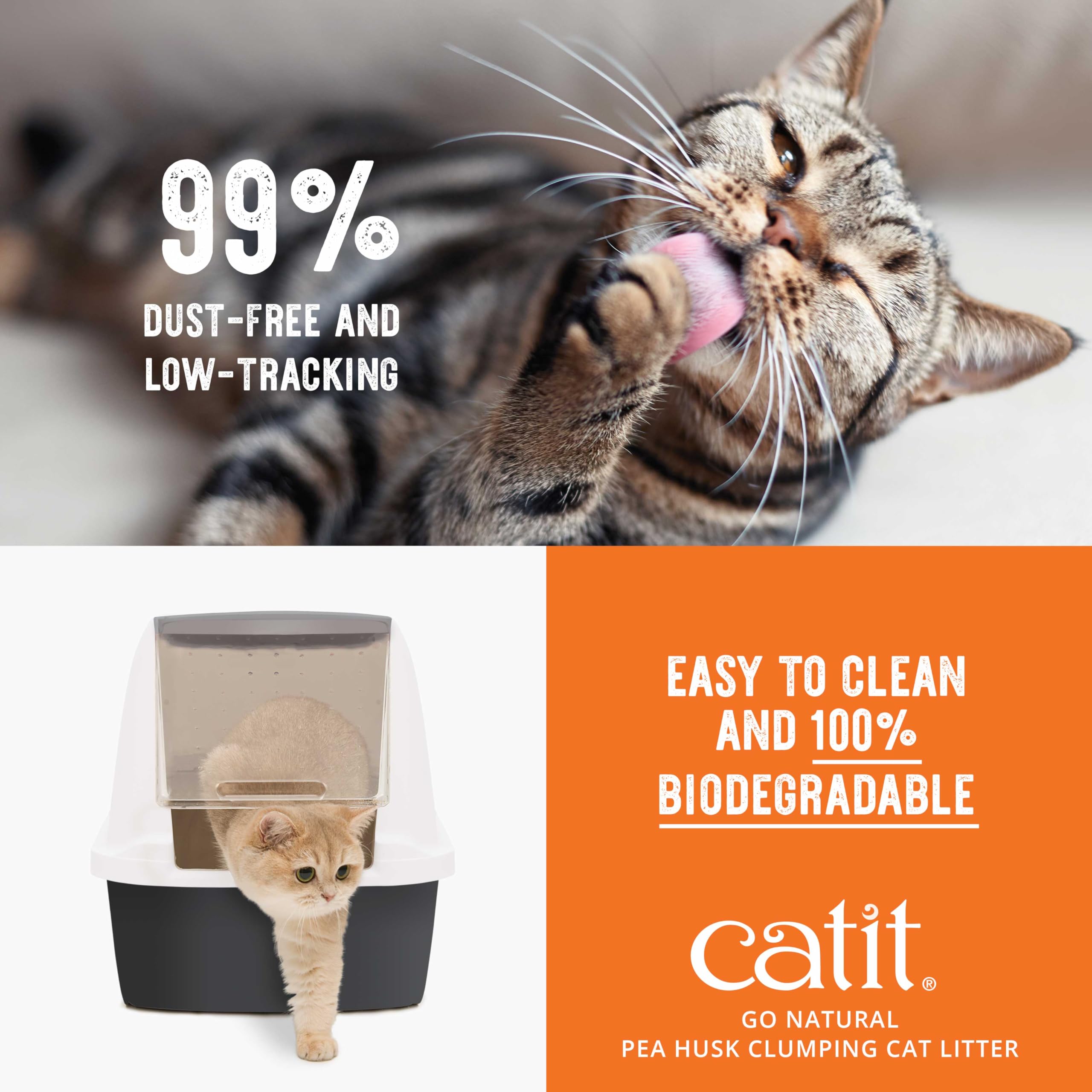 Catit Go Natural litter suited for multi-cat use with larger coverage