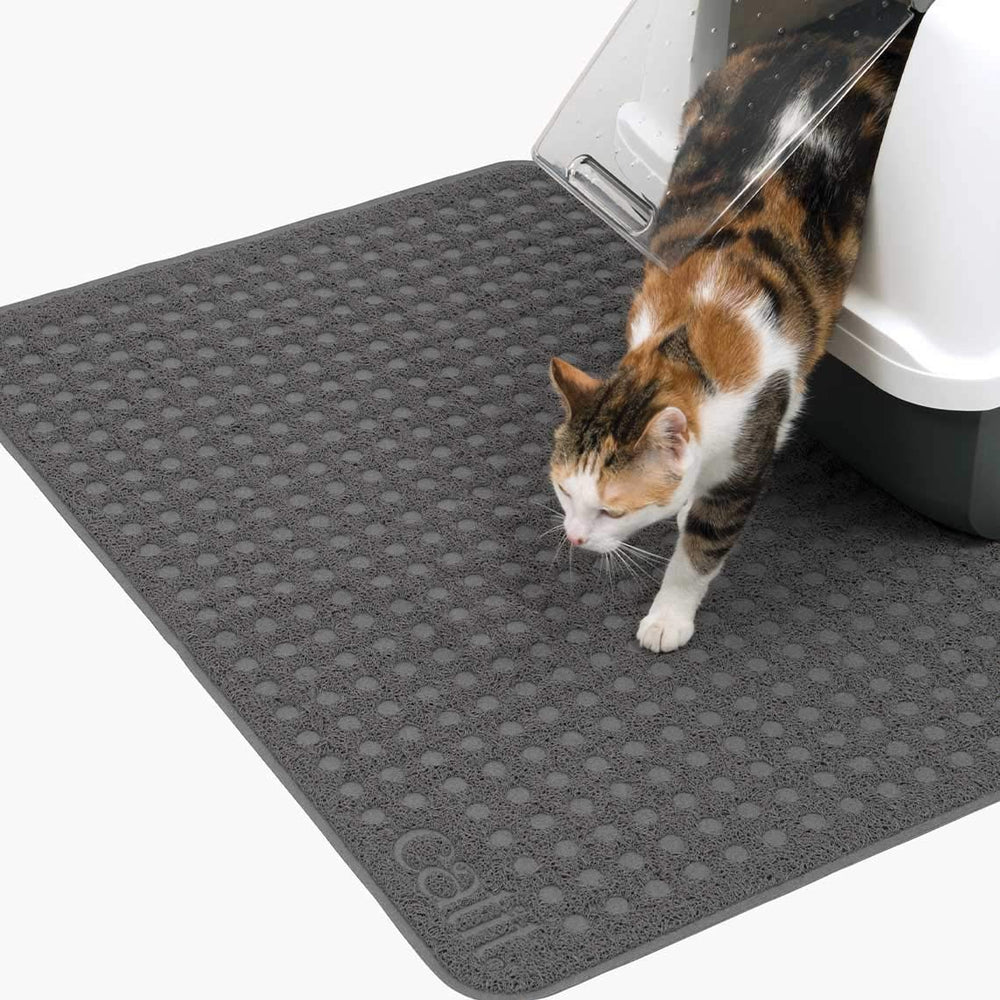 Catit Large Cat Litter Mat traps loose litter, reducing home mess.